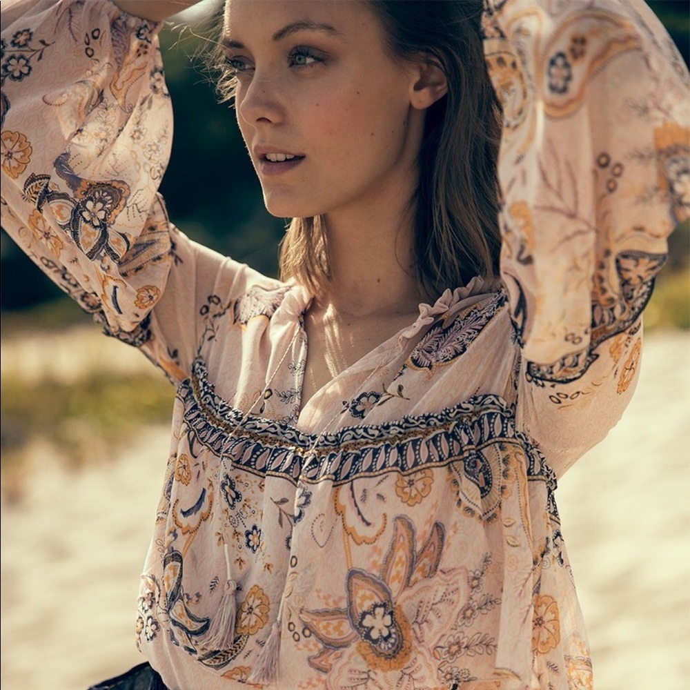 Misa Chiffon Flowy Floral Indra Top